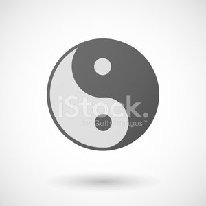300x300 Ying Yang Icon On White Background Premium Clipart