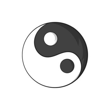 350x350 You Searched For Ying Yang Icon In Cartoon Style On A White