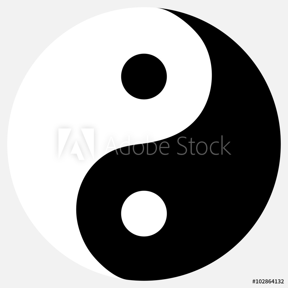 1000x1000 Fotografie, Obraz Yin Yang Icon Posters Cz