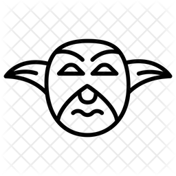 256x256 Yoda Icon Of Line Style