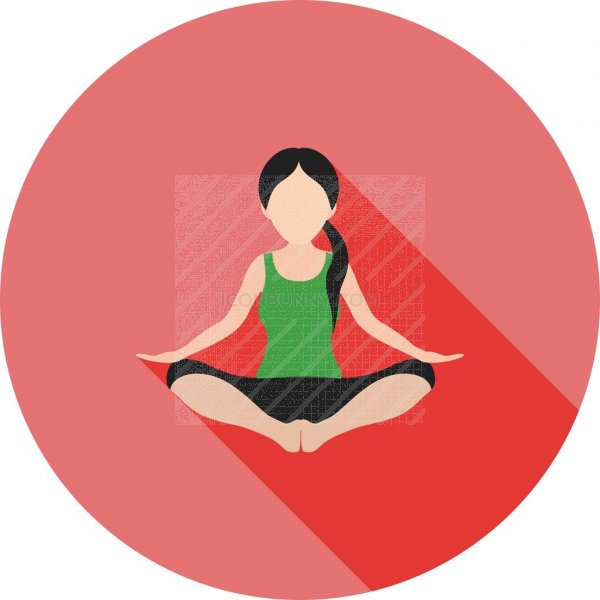 600x600 Yoga Flat Shadowed Icon