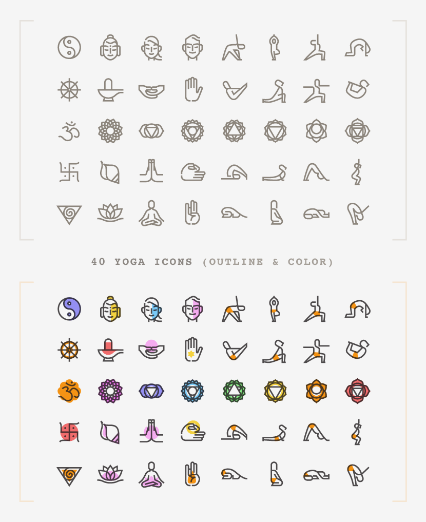 830x1017 Freebie Yoga Icons