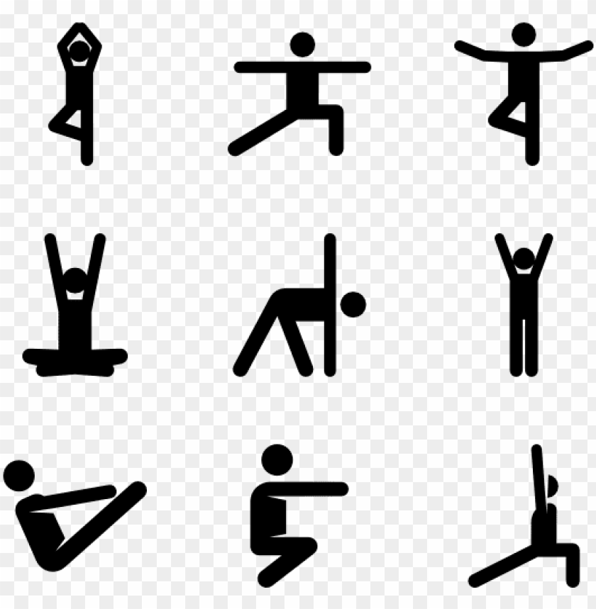 Yoga Pictograms Icons 840x859 Yoga Pictograms Icons