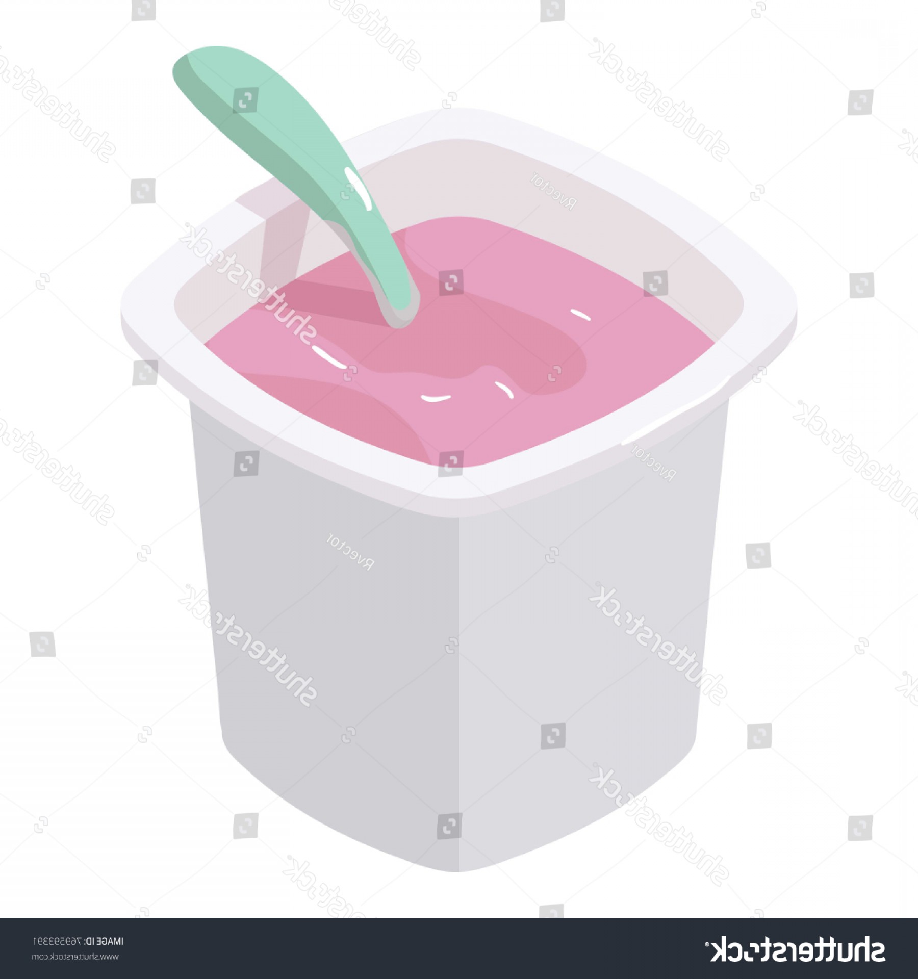 1800x1920 Yogurt Icon Isometric Illustration Vector Web Createmepink