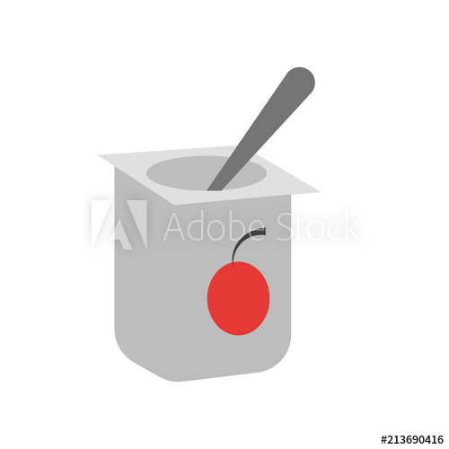 500x500 Yogurt Icon Vector Sign And Symbol Isolated On White Background