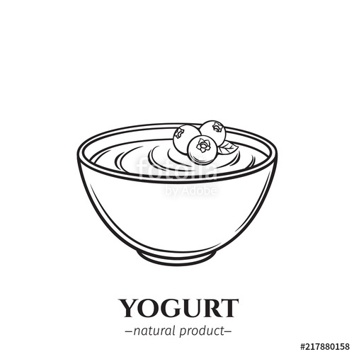 500x500 Engraving Yogurt Icon Stock Image And Royalty Free Vector
