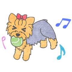 240x240 Moving Cute Yorkie Line Stickers Line Store