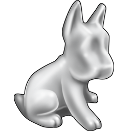 256x256 Plain White Yorkie Figurine Icon, Png Clipart Image