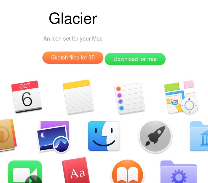 682x600 Glacier Yosemite Icon Pack