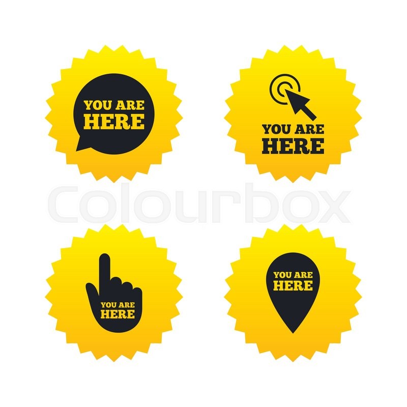 800x800 You Are Here Icons Info Speech Bubble Stock Vector Colourbox