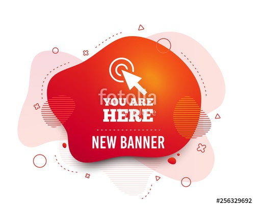 500x405 Fluid Badge You Are Here Sign Icon Info Cursor Symbol Map