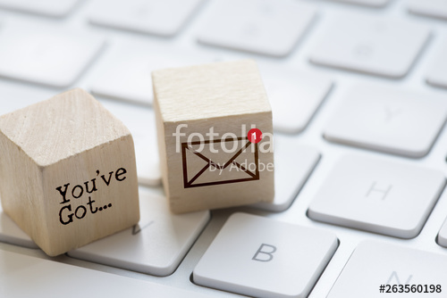 500x334 You've Got Mail Message On Wooden Cubes With Computer Keyboard