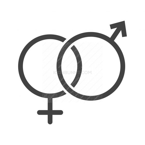 600x600 Male And Female Glyph Icon