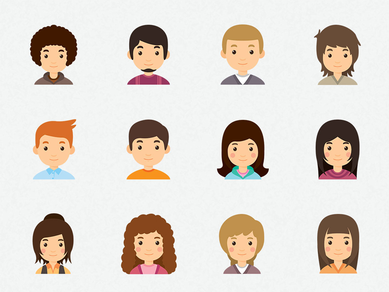 800x600 Freebie Young Avatar Icons Free Icon Packs Ui Download