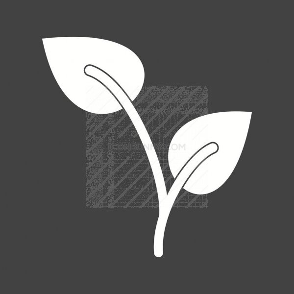 600x600 Growing Plant Glyph Inverted Icon