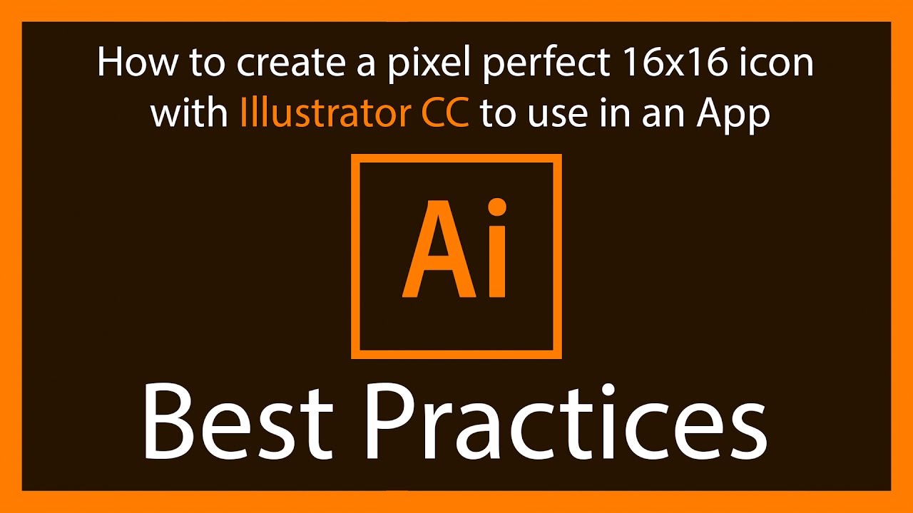 1280x720 How To Create A Pixel Perfect Icon With Illustrator Cc