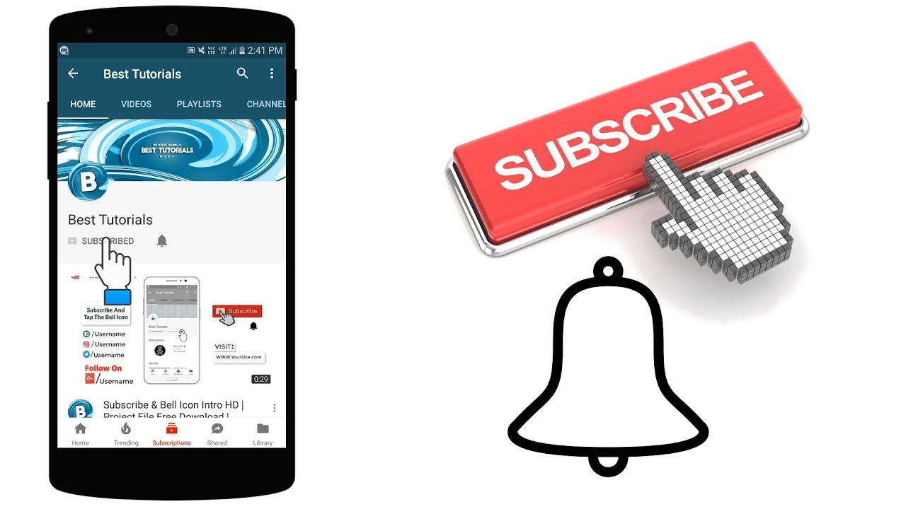 1280x720 How To Make Subscribe Bell Icon Intro For Youtube