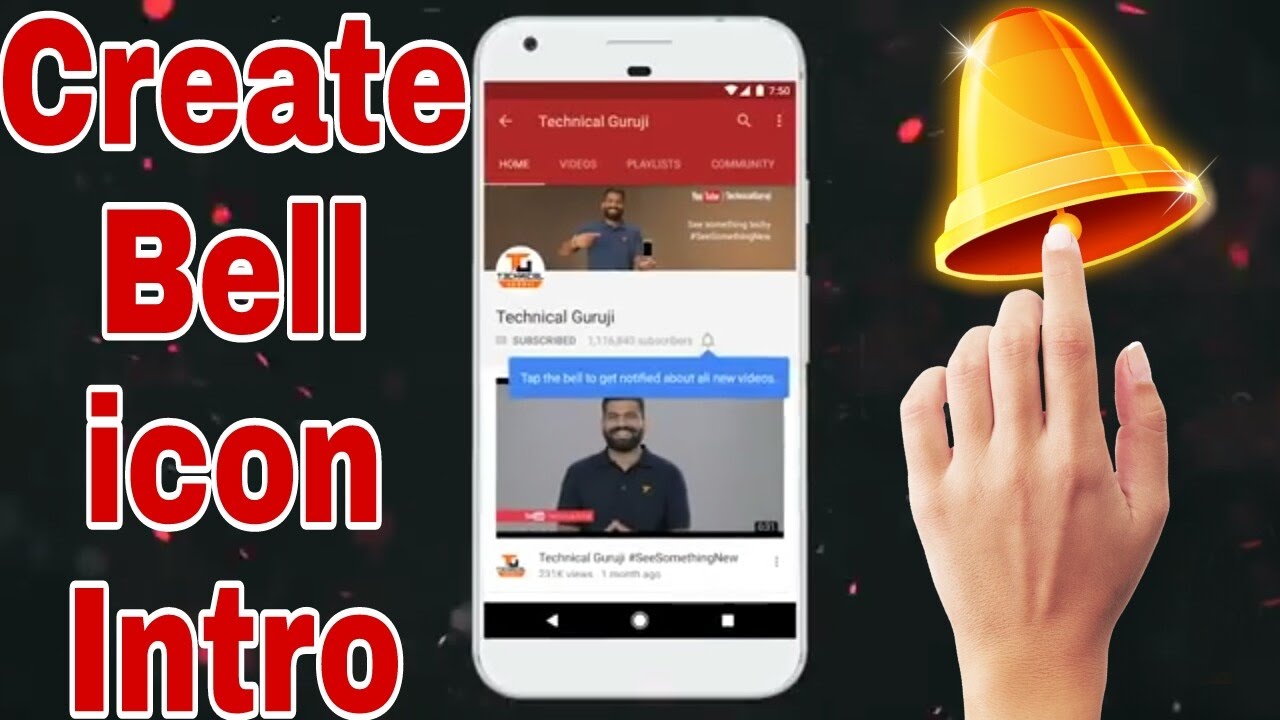 1280x720 Make Youtube Bell Icon Intro How To Make Bell Icon Intro