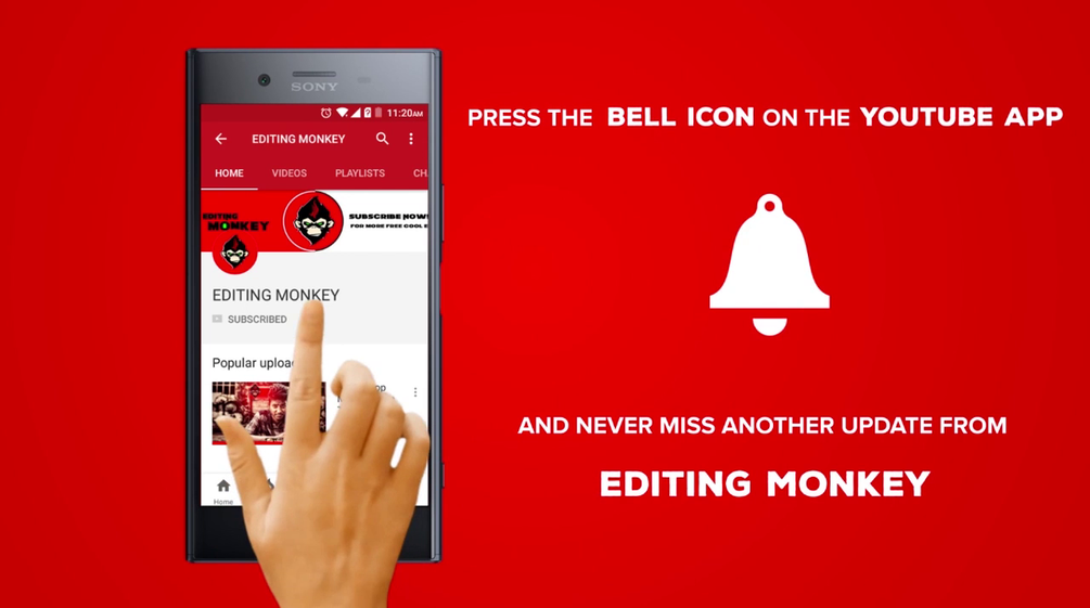 1005x561 Press The Bell Icon Intro Free Youtube Template