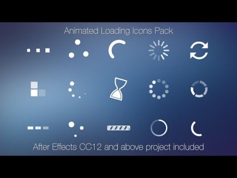 480x360 Animated Loading Icons After Effects Template