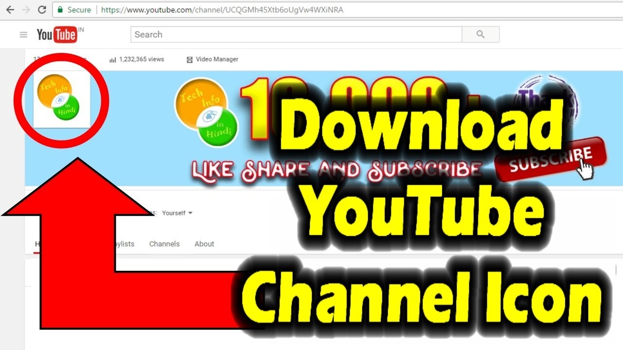 How To Download Your Youtube Channel Icon Youtube Channel 1280x720 How To Download Your Youtube Channel Icon Youtube Channel