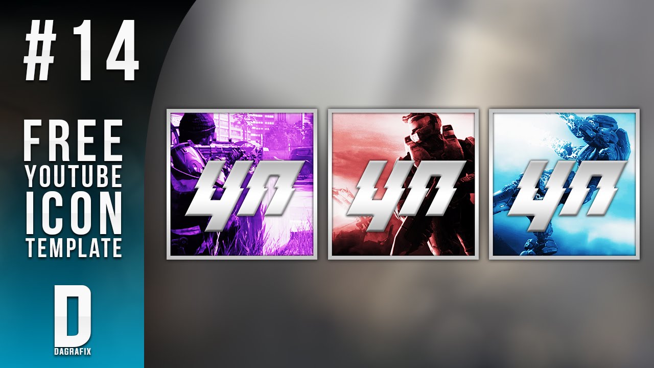 1280x720 Gaming Youtube Icon Template