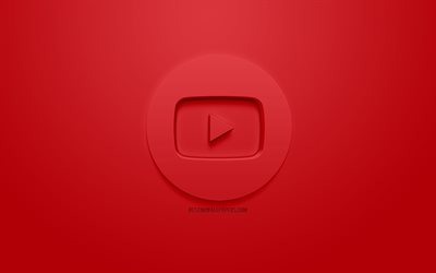 400x250 Download Wallpapers Youtube, Logo, Red Icon, Red Emblem