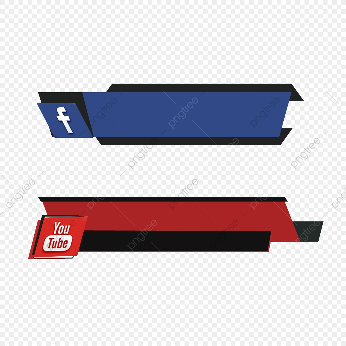 1200x1200 Social Media Icon Youtube Vector Video Ribbon Banner, Social