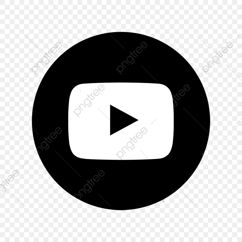 800x800 Youtube Black White Icon, Youtube, You, Tube Png And Vector
