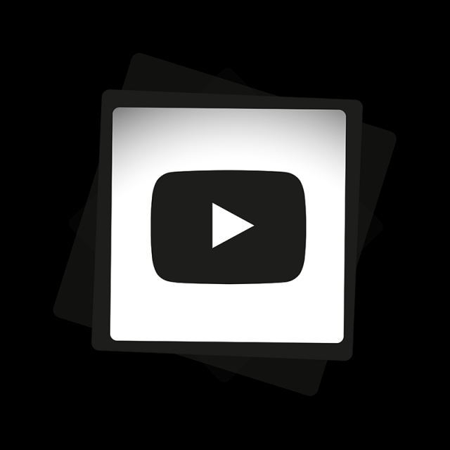 640x640 Youtube Black White Icon, Youtube Icon, Youtube Logo, Youtube Png