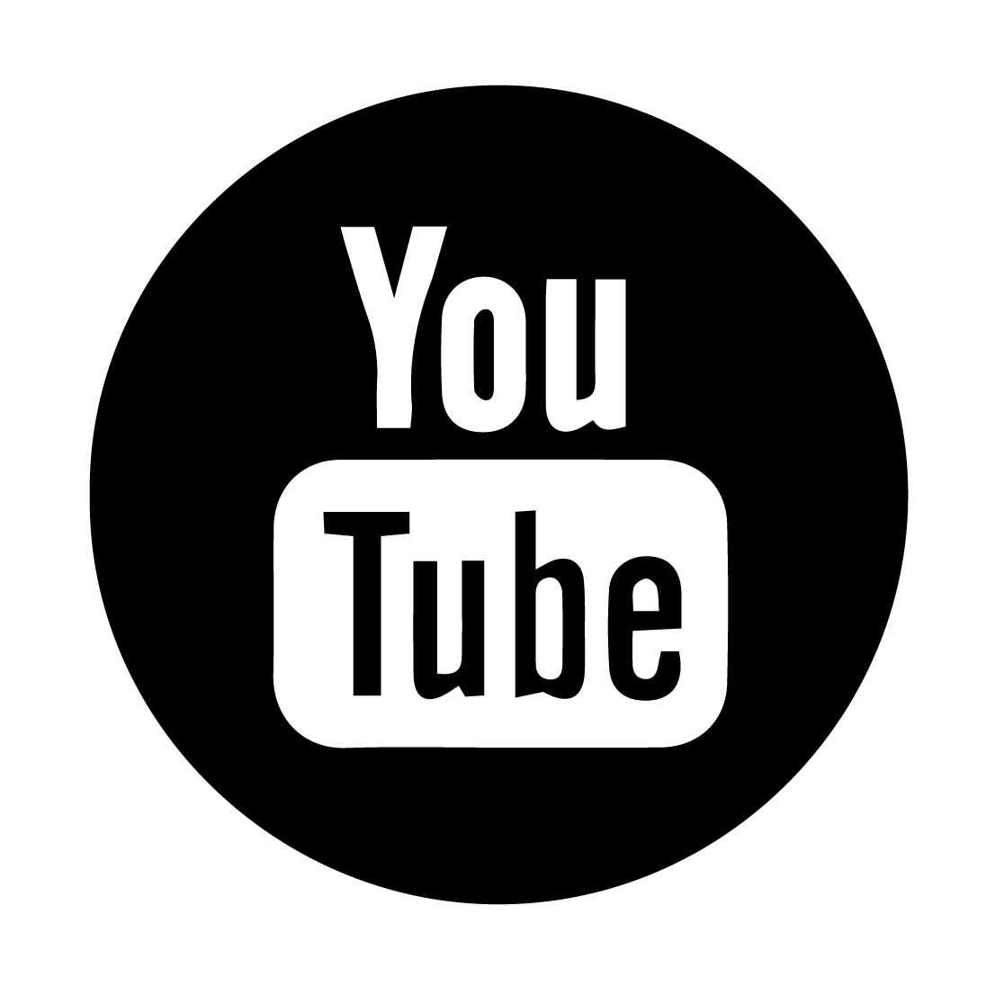 1096x1096 Youtube Icon Black