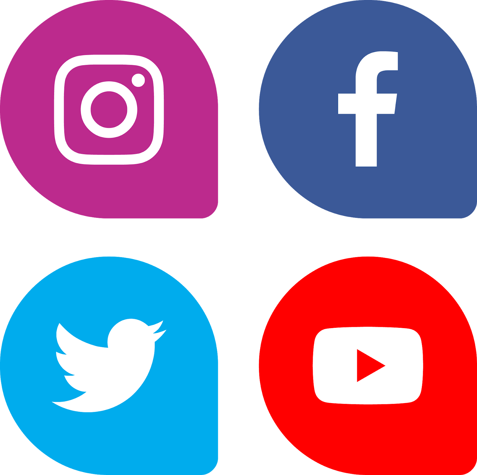 1600x1591 Download Bottons Facebook Instagram Twitter Youtube Vector