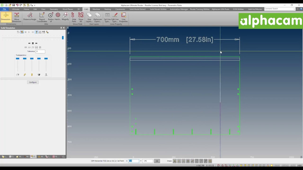 1280x720 Alternate Dimensions Alphacam