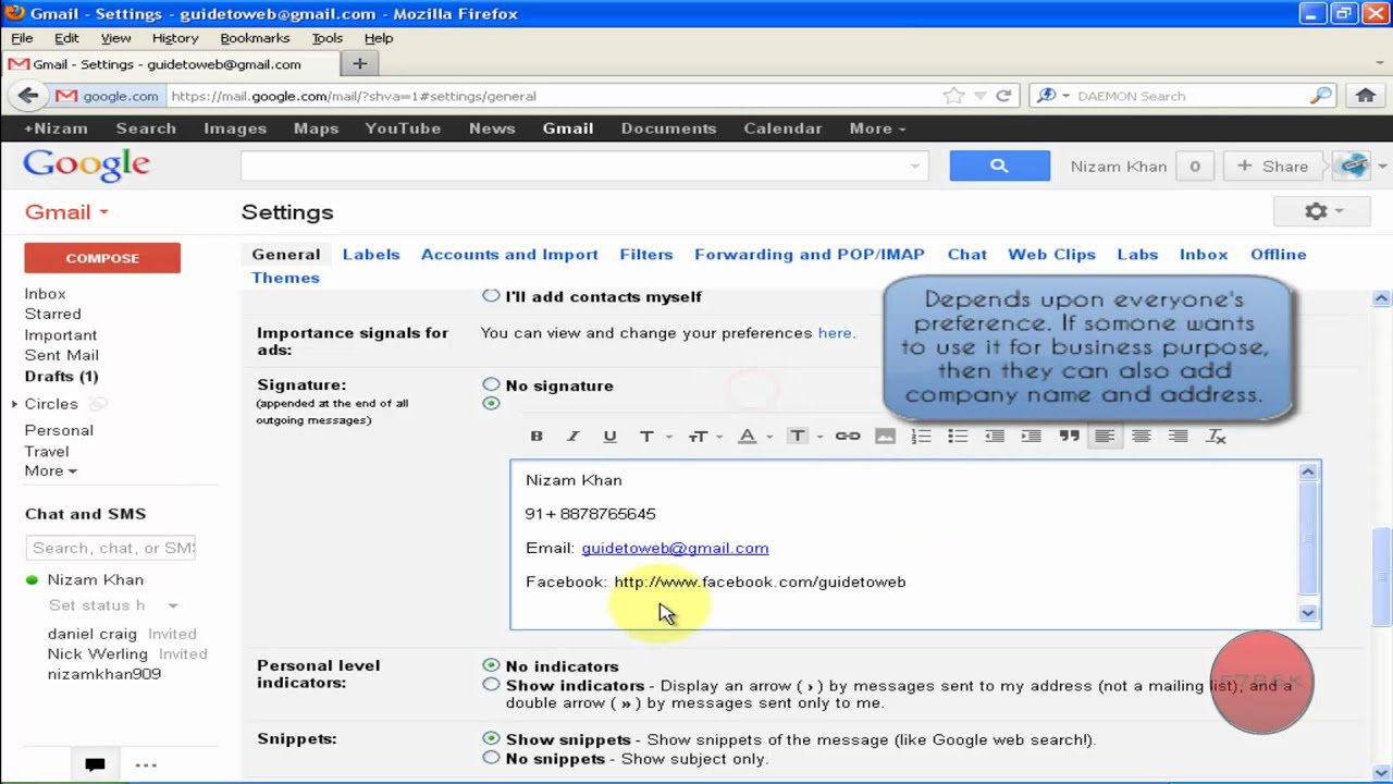 1280x720 How To Add Email Signature In Gmail !