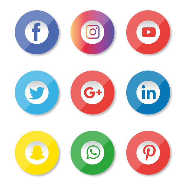 640x640 Social Media Icons Set Logo Vector Illustrator, Social Media Icons
