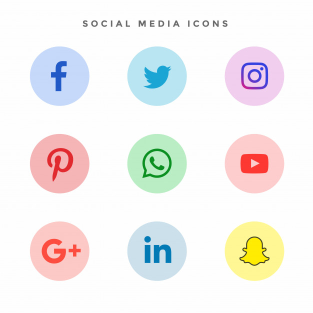 626x626 Modern Social Media Icons Collection
