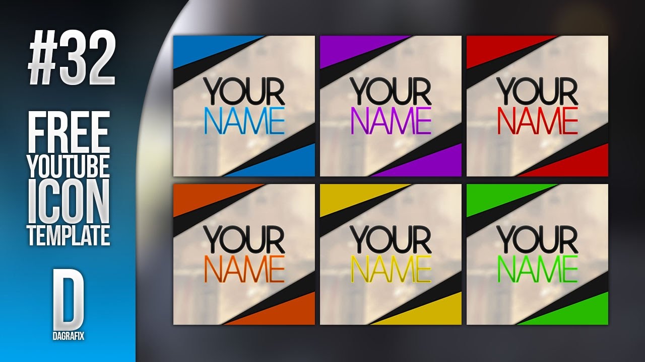 1280x720 Simple Youtube Icon Template