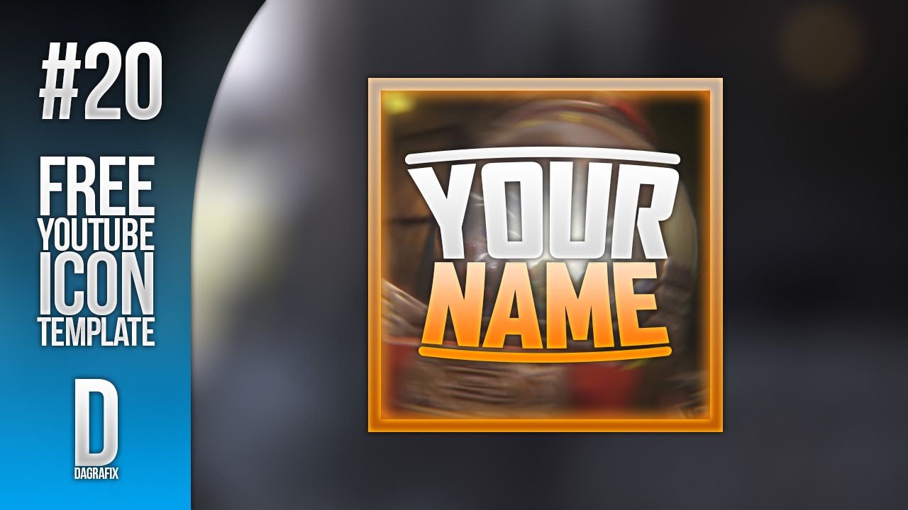 1280x720 Youtube Icon Template