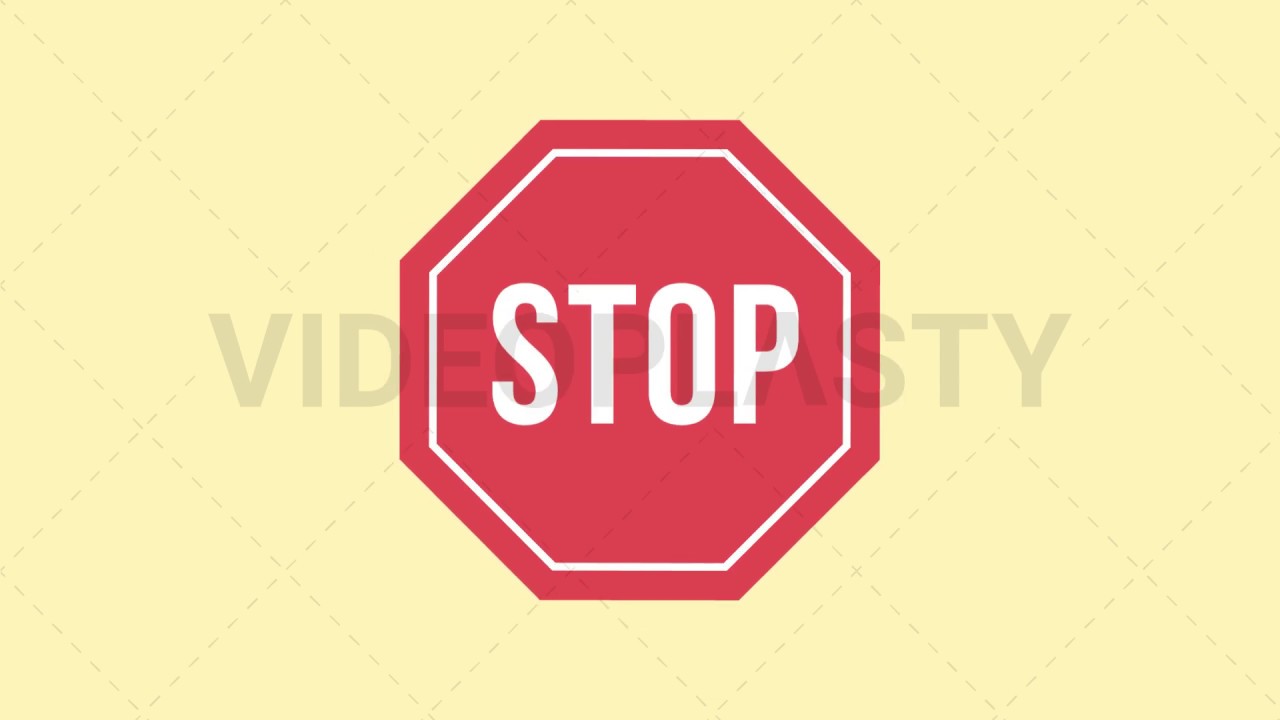 1280x720 Stop Sign Icon Animation