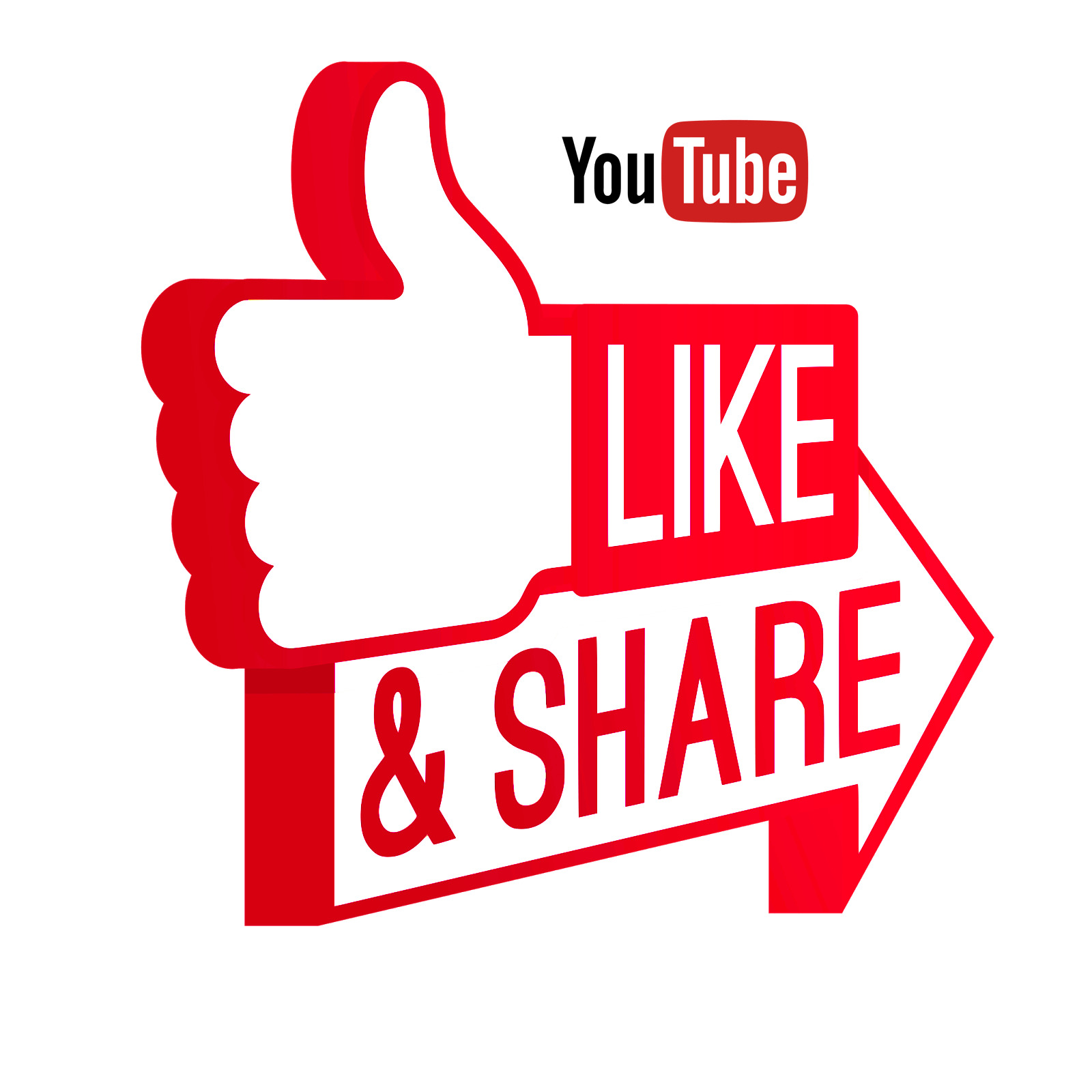 1600x1600 Like And Share On Youtube Icons Png
