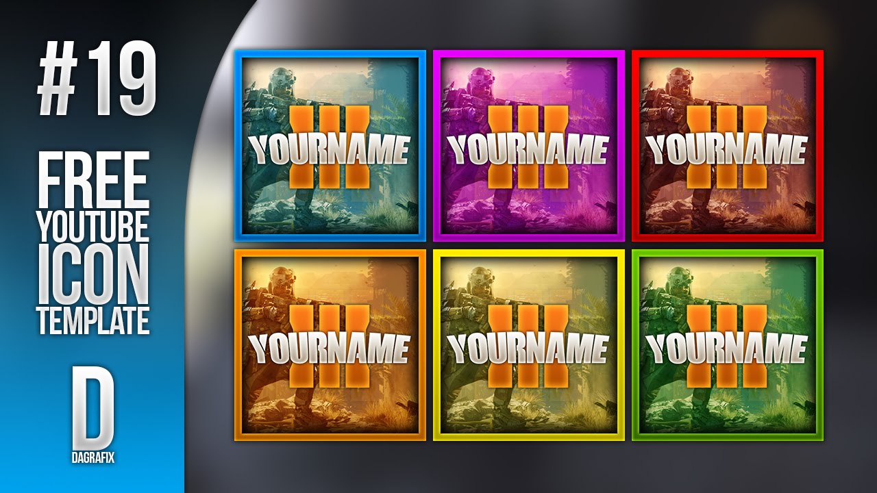 1280x720 Youtube Icon Template