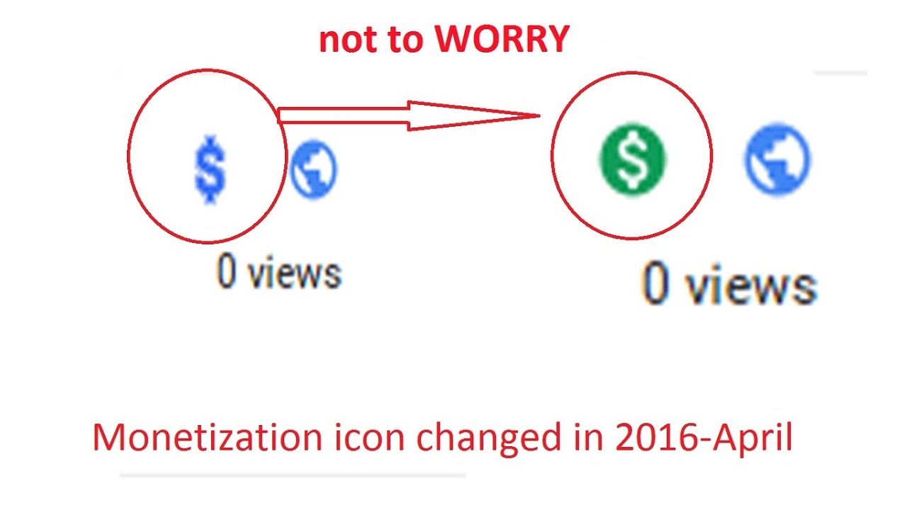 1280x720 Youtube Monetization Icon Has Changed In April