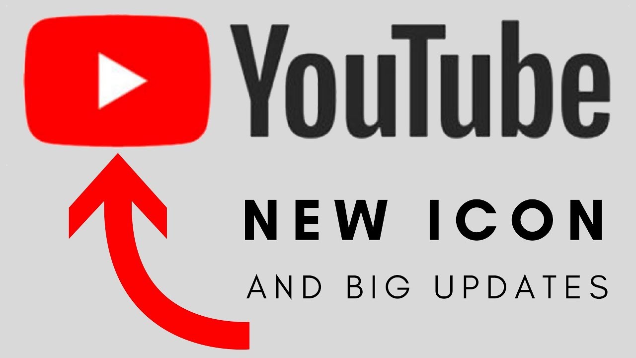 1280x720 Youtube Update New Bright Red Icon Material Design