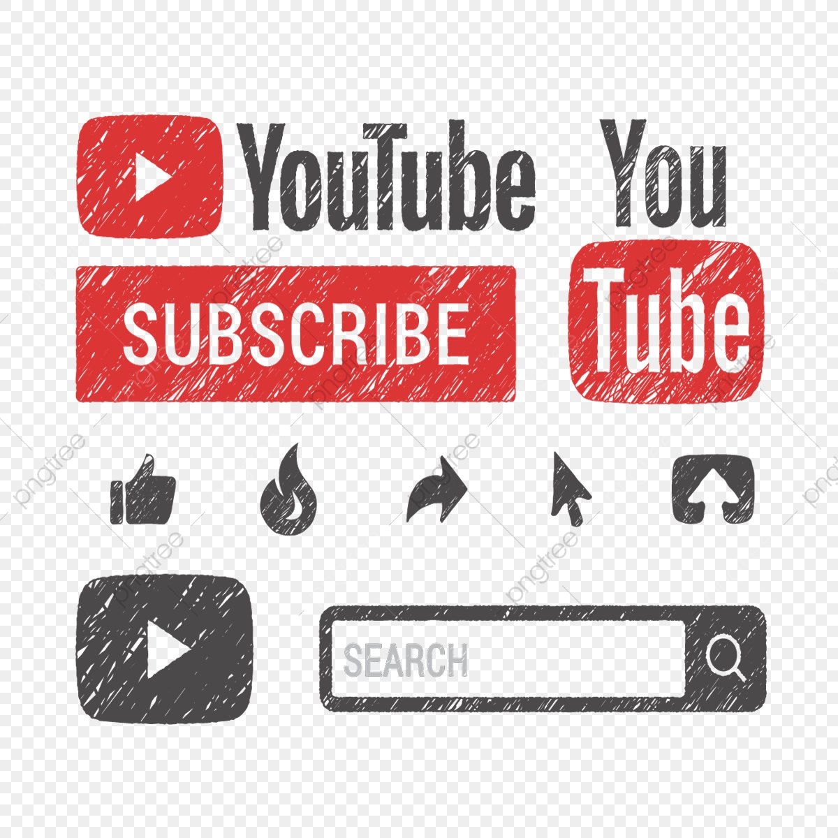 1200x1200 Doodle Scribble Youtube Subscribe Icon Set, Subscribe, Youtube