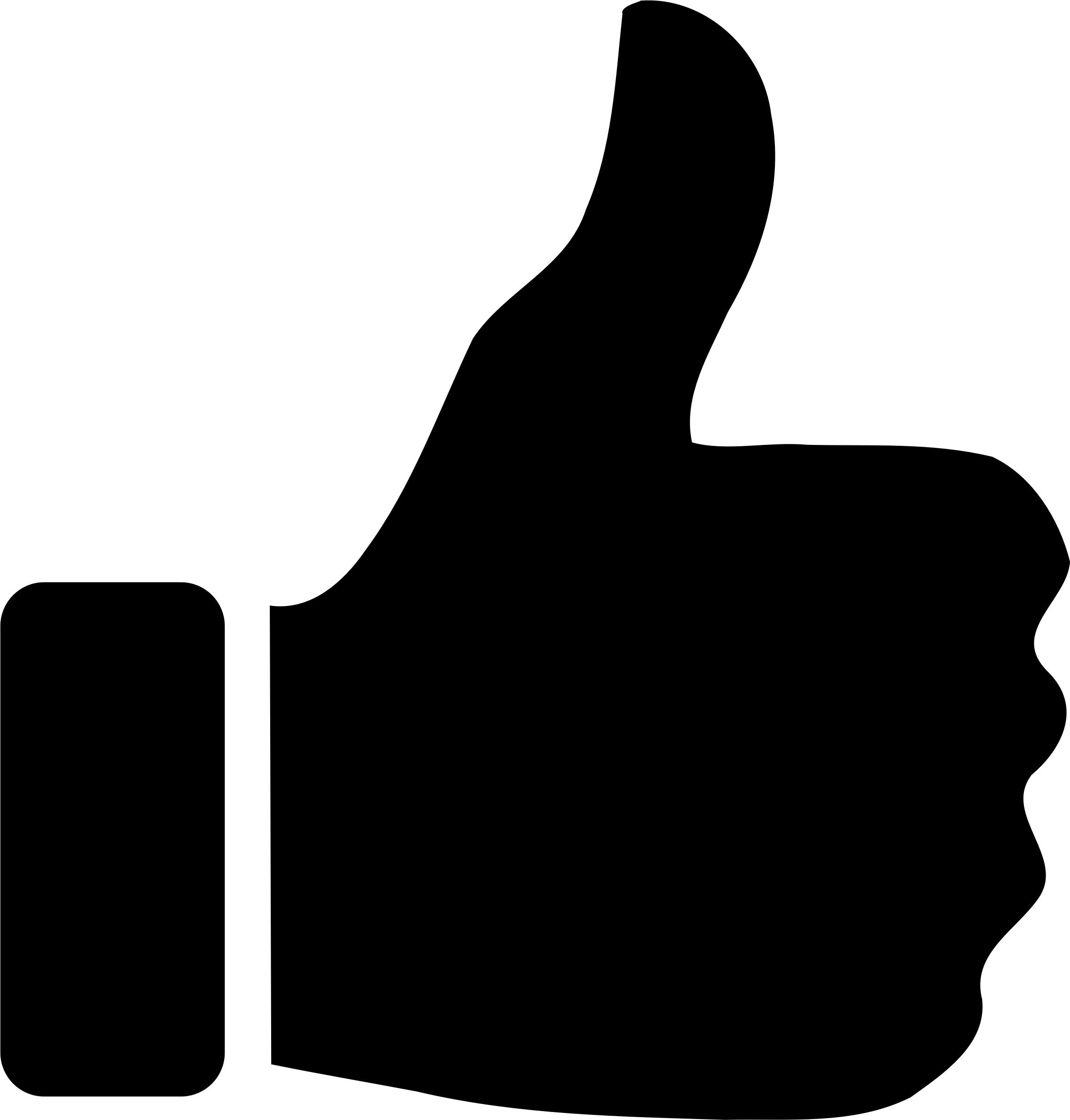 2277x2384 Thumbs Up Silhouette Cleaned Up Icons Png