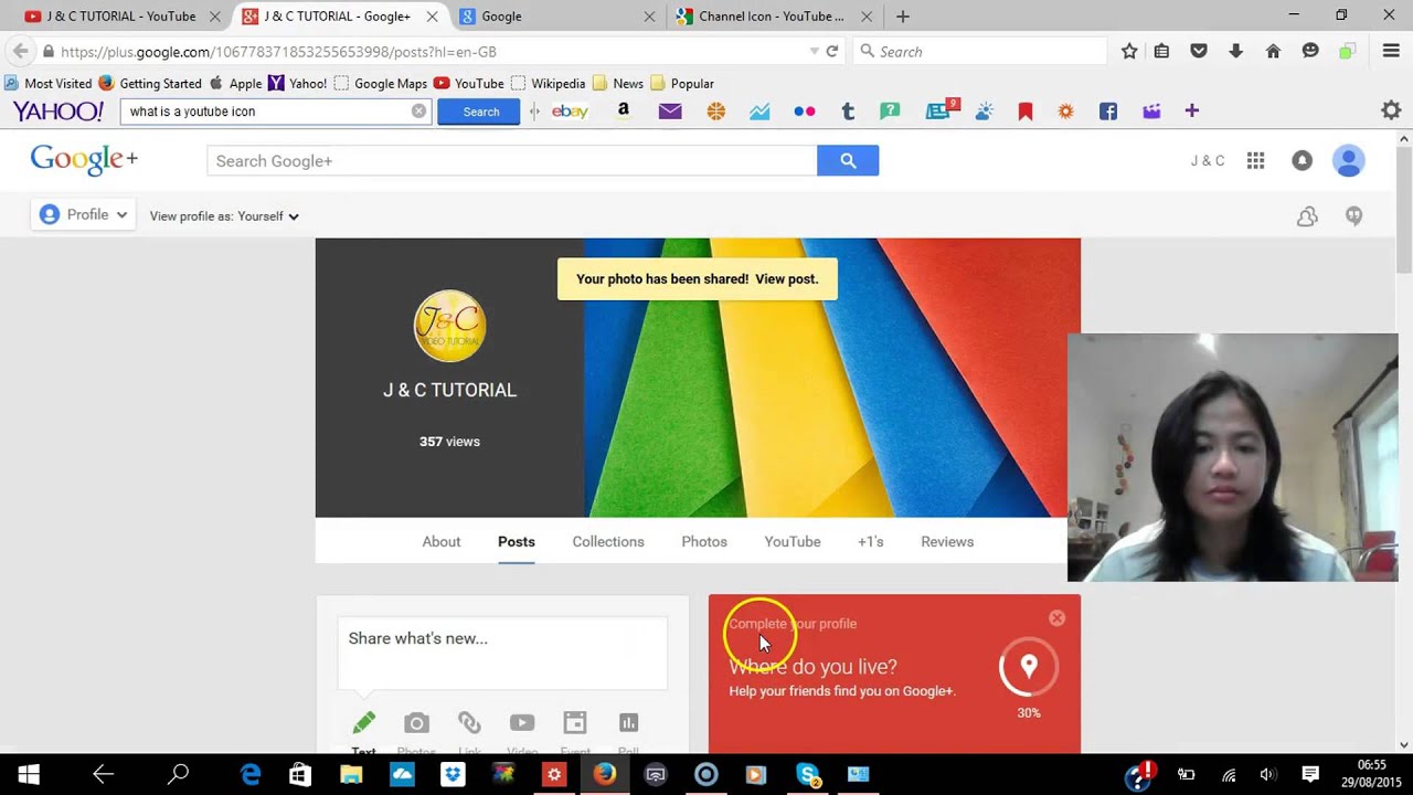 1280x720 How To Upload Or Attach Your Youtube Icon Logo Avatar In Your