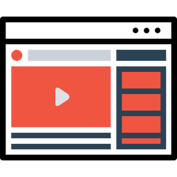 256x256 Window, Web, Layout, Youtube, Video, Page, Design Icon Of Colored
