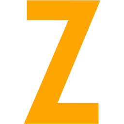 256x256 Orange Letter Z Icon