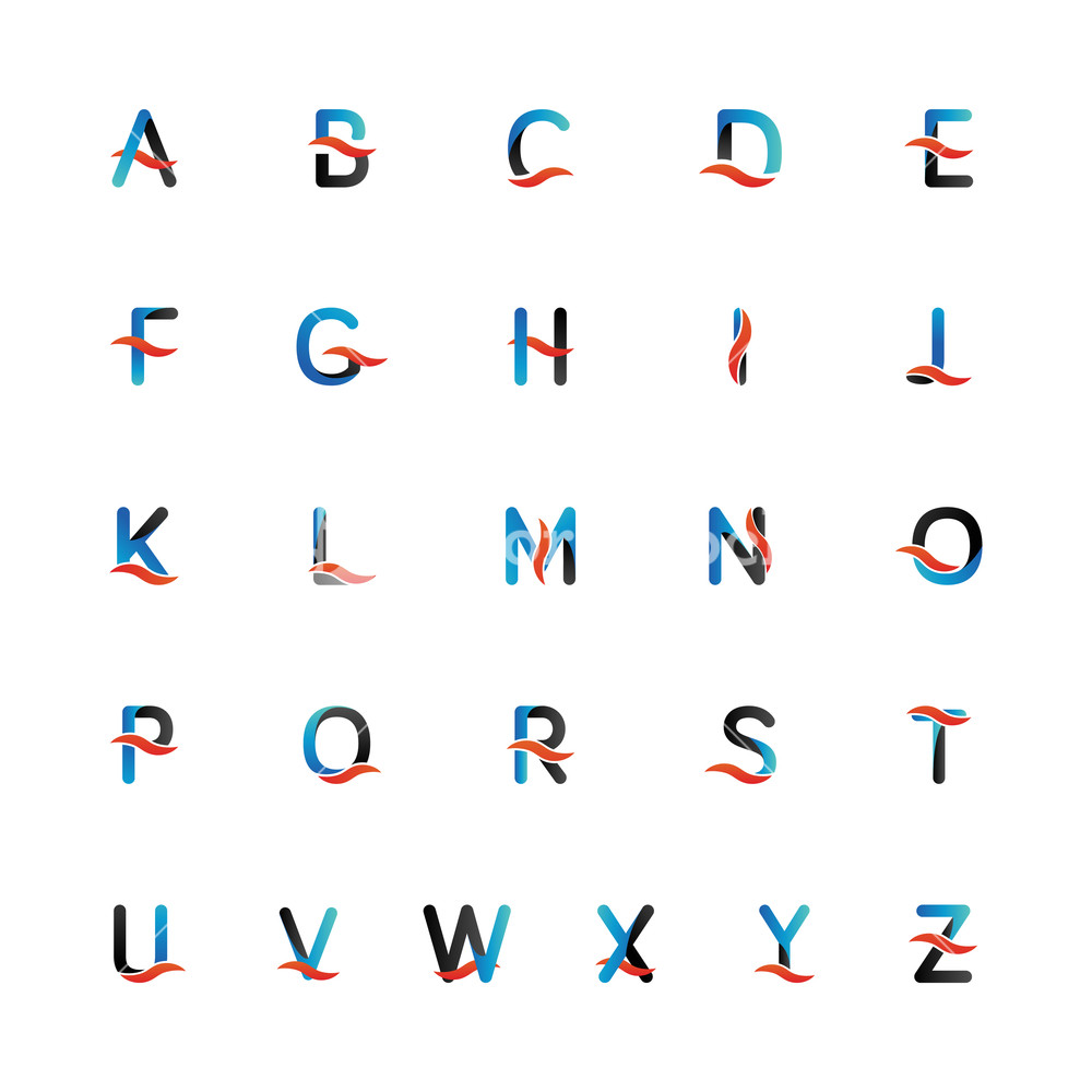 1000x1000 Collection Full Alphabet From A To Z As Initial Letter Logo Icon
