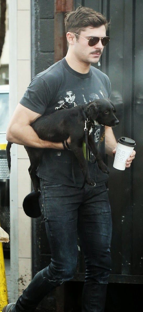 546x1194 Vjbrendan Dudes With Dogs Zac Efron In Los Angeles Icon